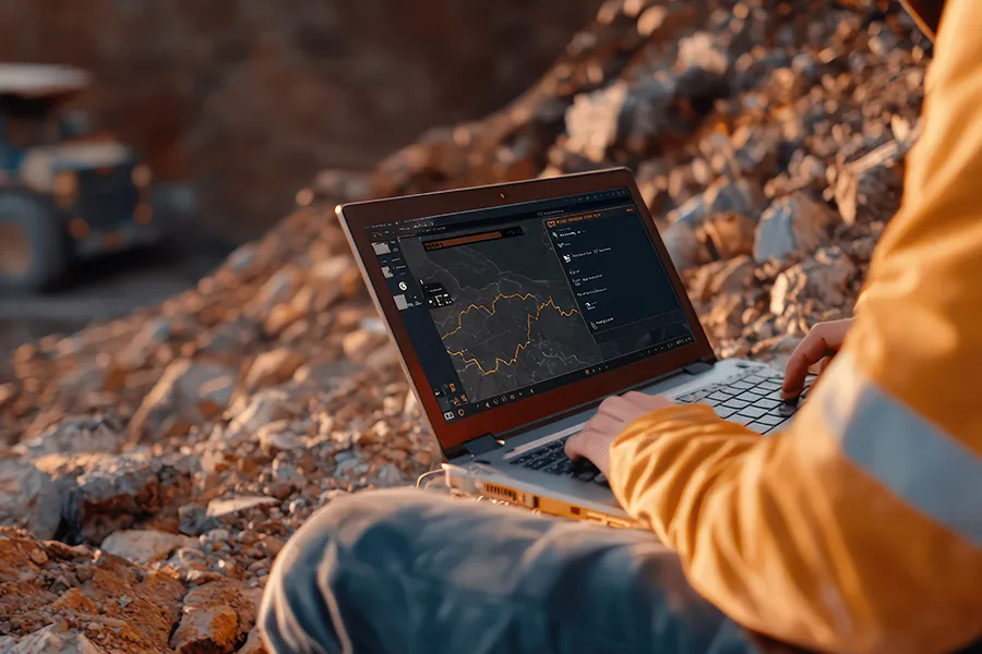 Exploration geologists in the field